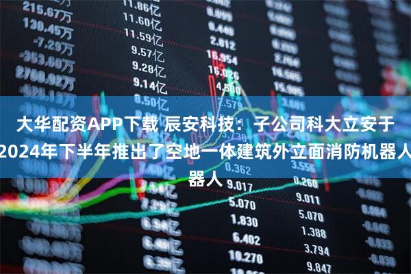 大华配资APP下载 辰安科技:子公司科大立安于2024年下半年推出了空地一体建筑外立面消防机器人